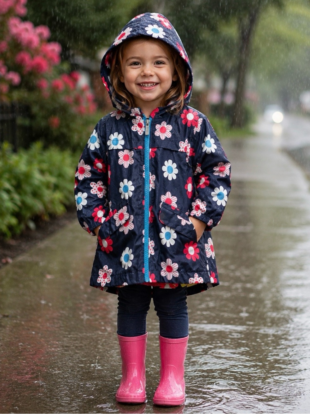 Hatley Girls Floral Raincoat